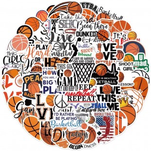 Set 50 Stickers Basketball Baloncesto Deporte Pegatinas